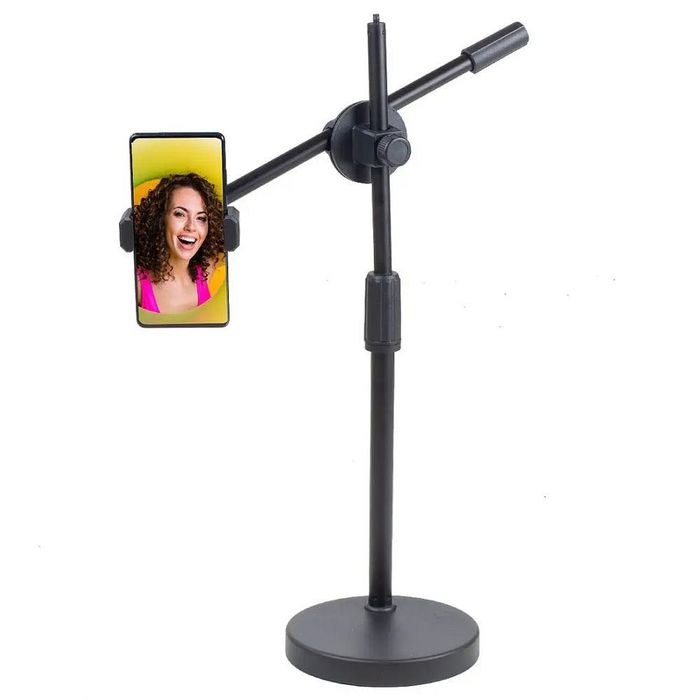 Штатив-журавель для телефону з кріпленням під лампу 35-60см, HA-19