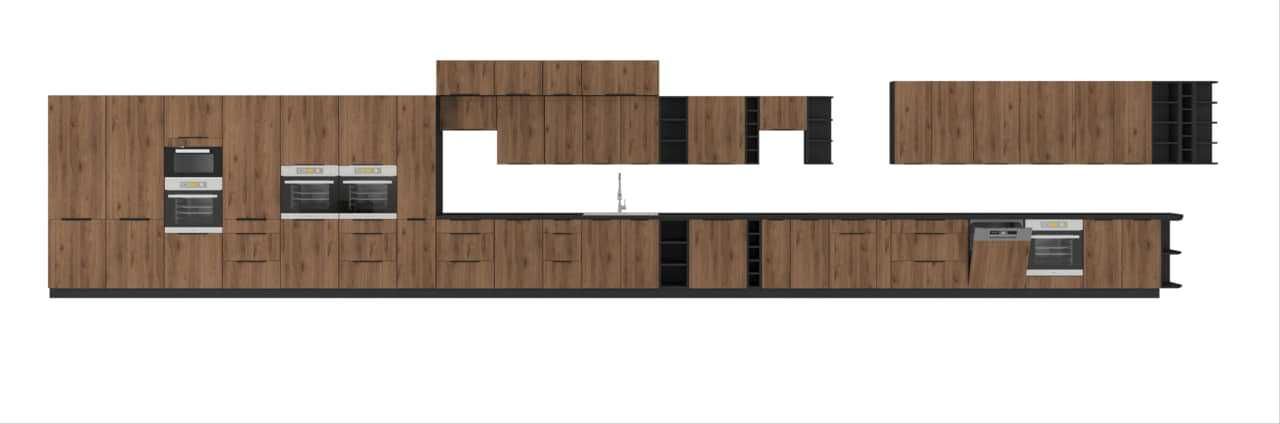 Zestaw "B" mebli kuchennych Monza/Siena 260cm pod wymiar