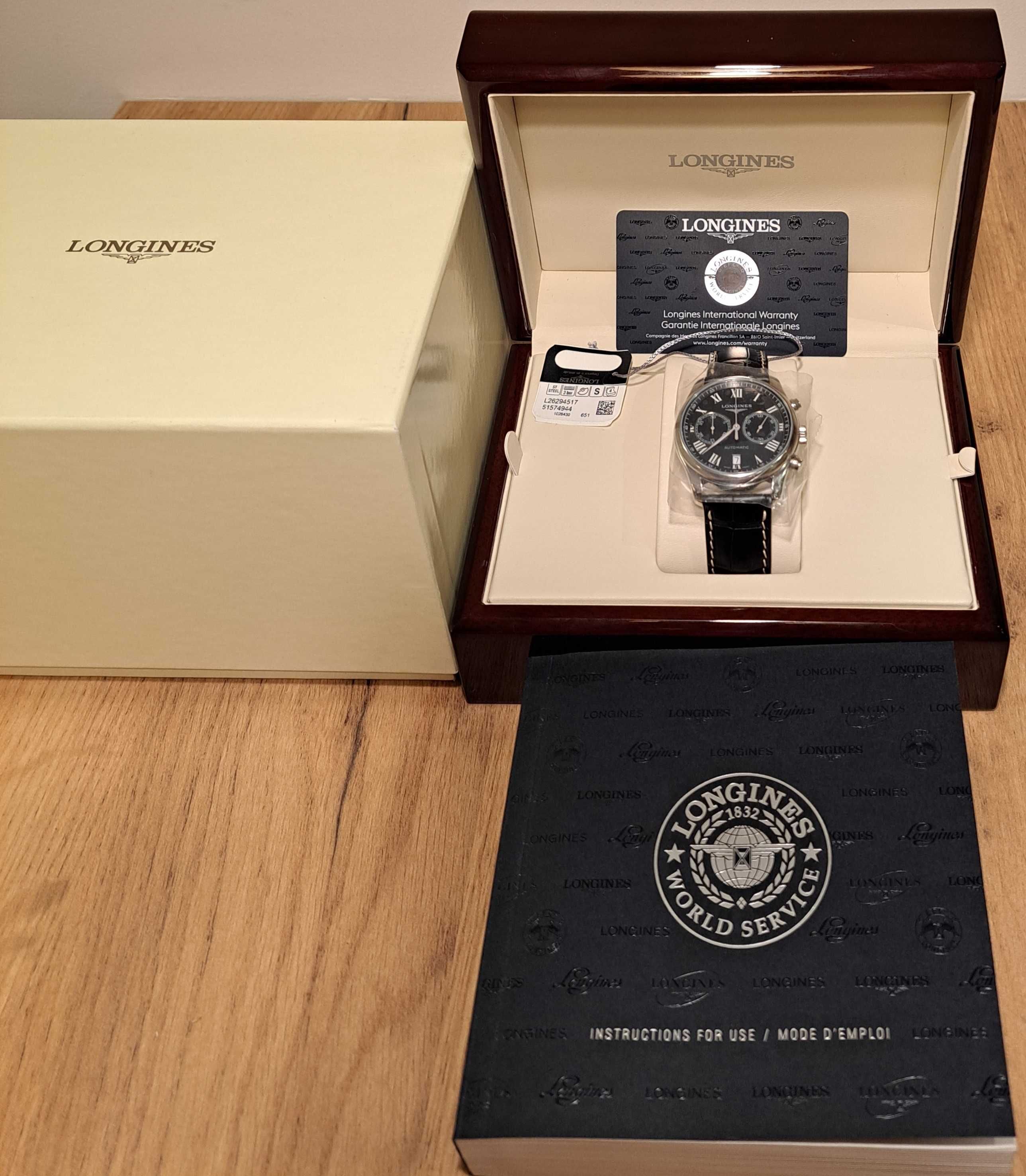 Longines Master Męski koperta 40mm automat NIEUŻYWANY