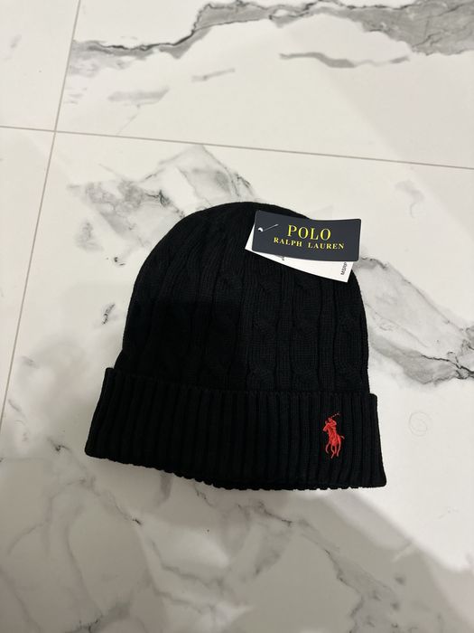 Czarna męska czapka polo ralph lauren