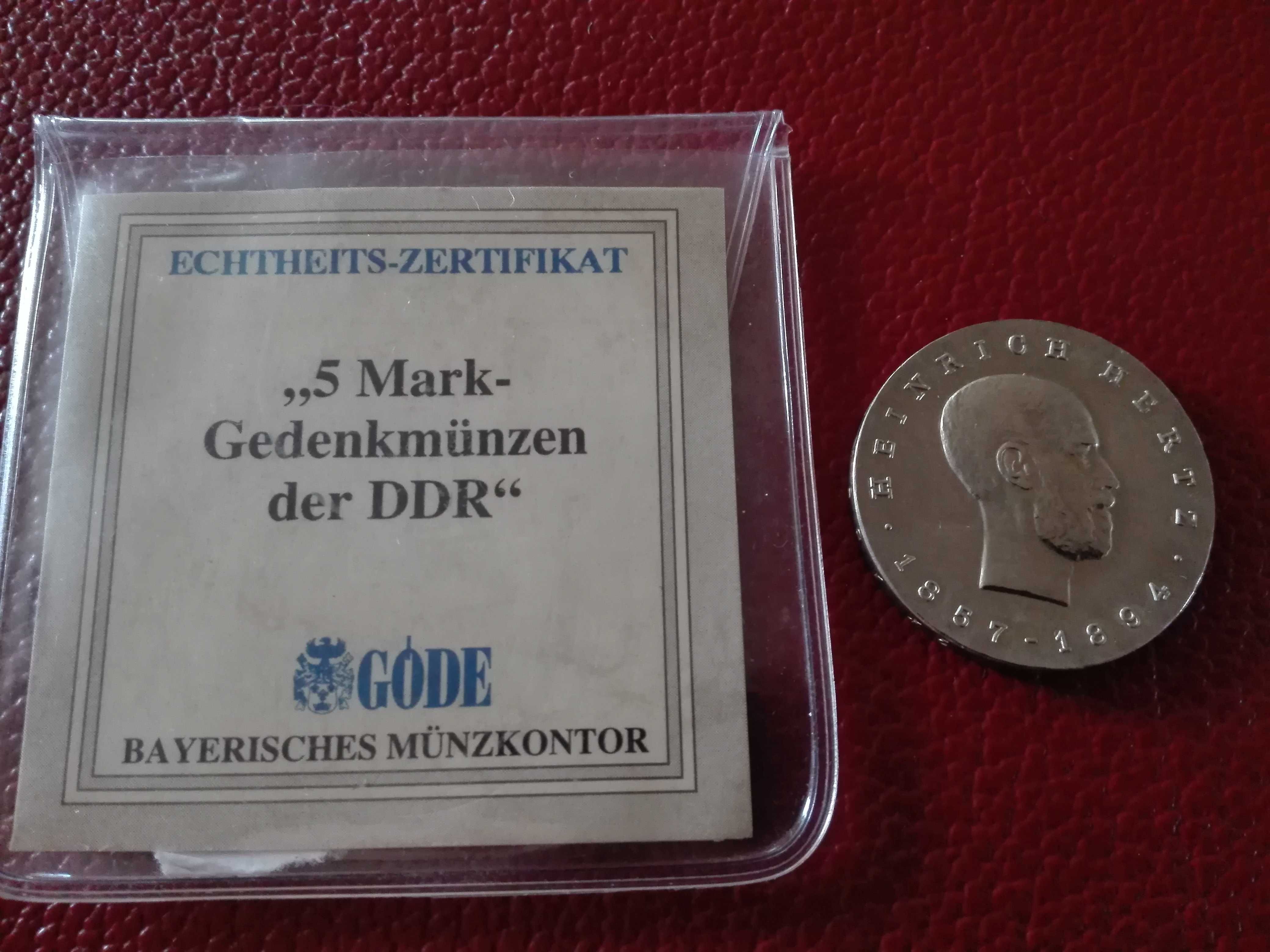 Moneta 5 marek niemieckich z 1969 roku