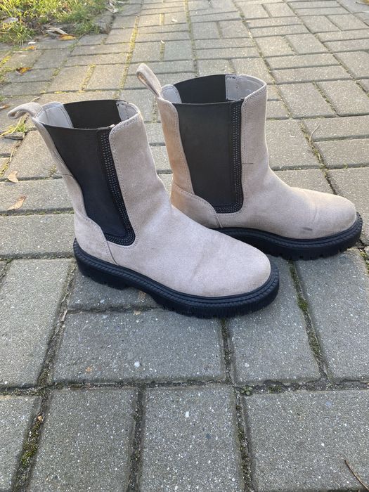 Botki Catwalk bezowe, rozmiar 38