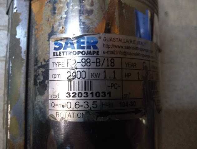 Погружной насос SAER FS-98 B / 18 (1,1 кВт * 220V)