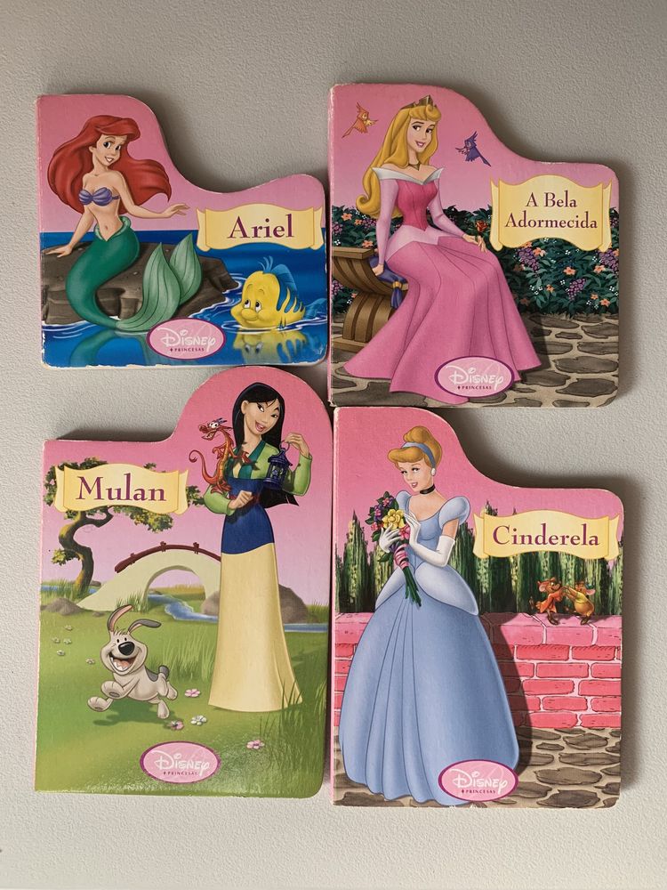 8 Livros de Cartão Princesas Disney