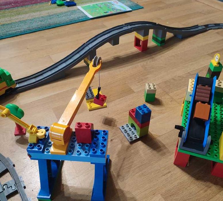 Lokomotywa tory ciufcia pociąg Lego Duplo 5609 plus dodatki