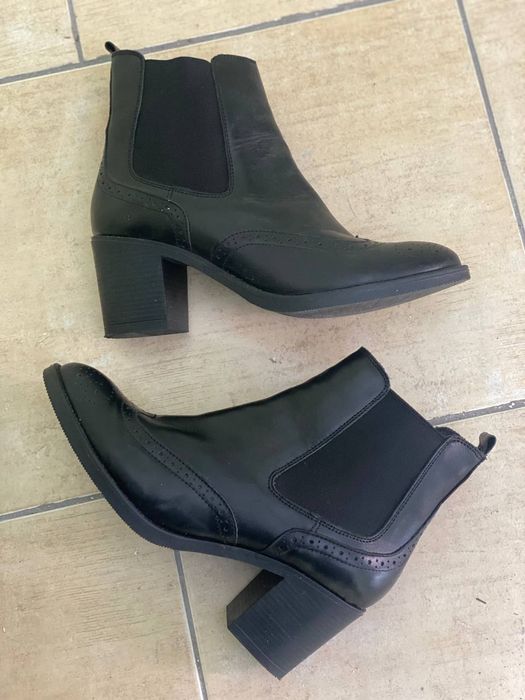 Челси полусапожки ботинки на каблуке натуральная кожа