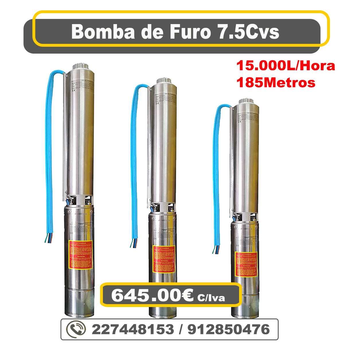 Bomba de Furo 7.5Cvs 189Metros de Elevação 15m3/Hora Novas C/Garantia