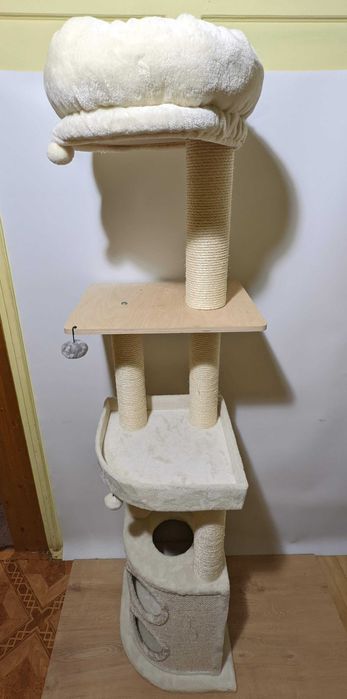 Catherine Drapak dla Kota 54x45x194cm Kremowy DUŻY WYSOKI NAROŻNY Zmod