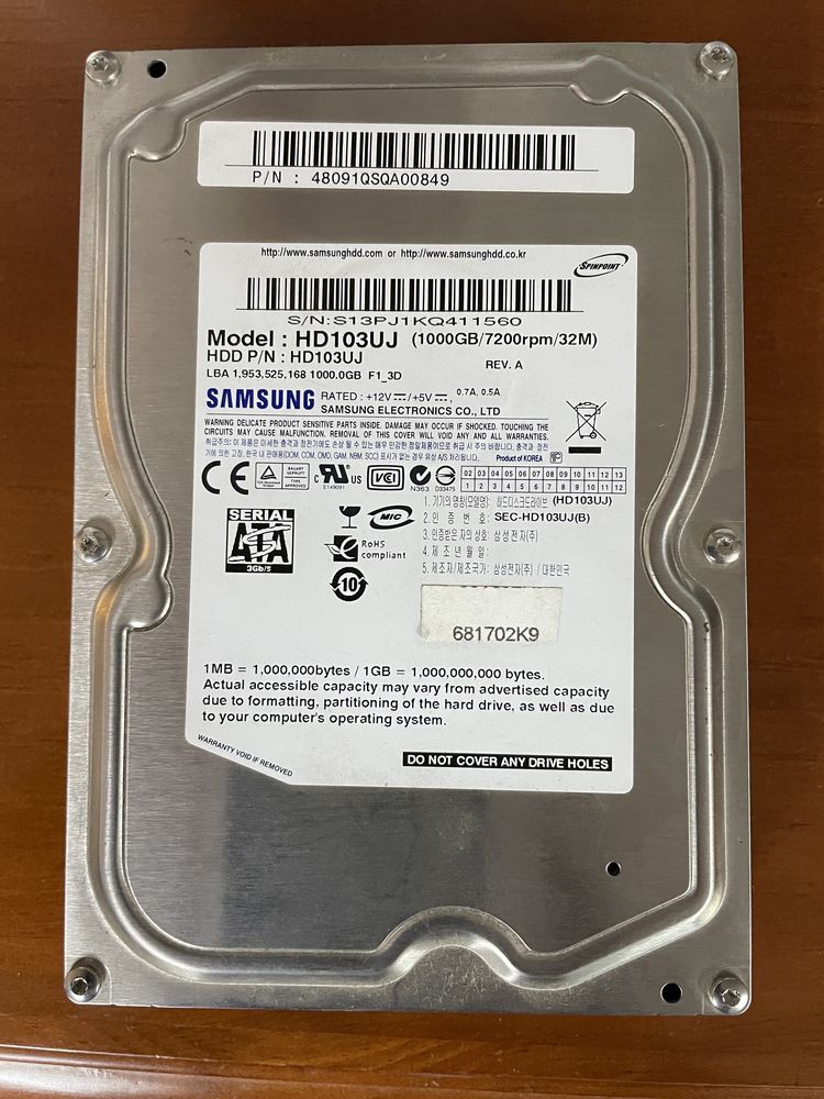 Discos HDD Toshiba + Samsung de 1T cada