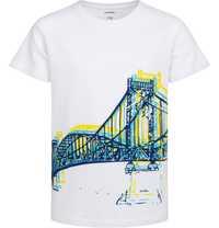 T-shirt Koszulka dziecięca chłopięca 152 Bawełna Biała Biały Most Endo