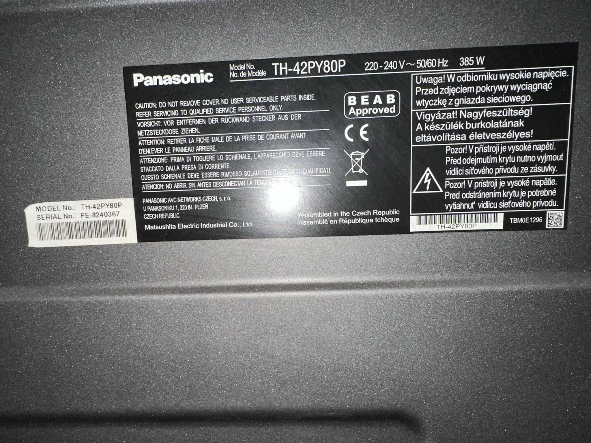 Telewizor Panasonic TH-42PY80P Darmowa dostawa