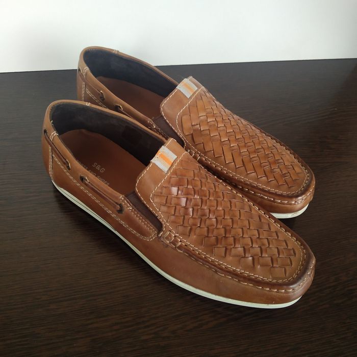 Взуття чоловіче.туфлі.мокасини.топсайдери.натуральна шкіра.розмір 42.