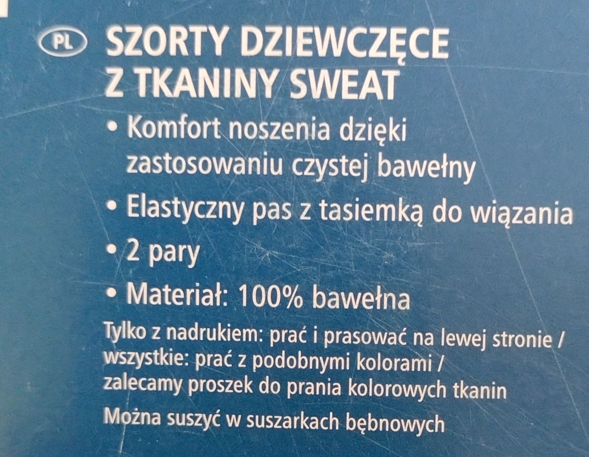 Komplet dziewczęcy szorty/spodenki 2 szt. Lupilu - rozm. 110/116