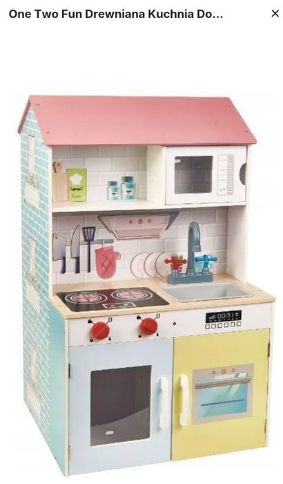 Domek i kuchnia z akcesoriami