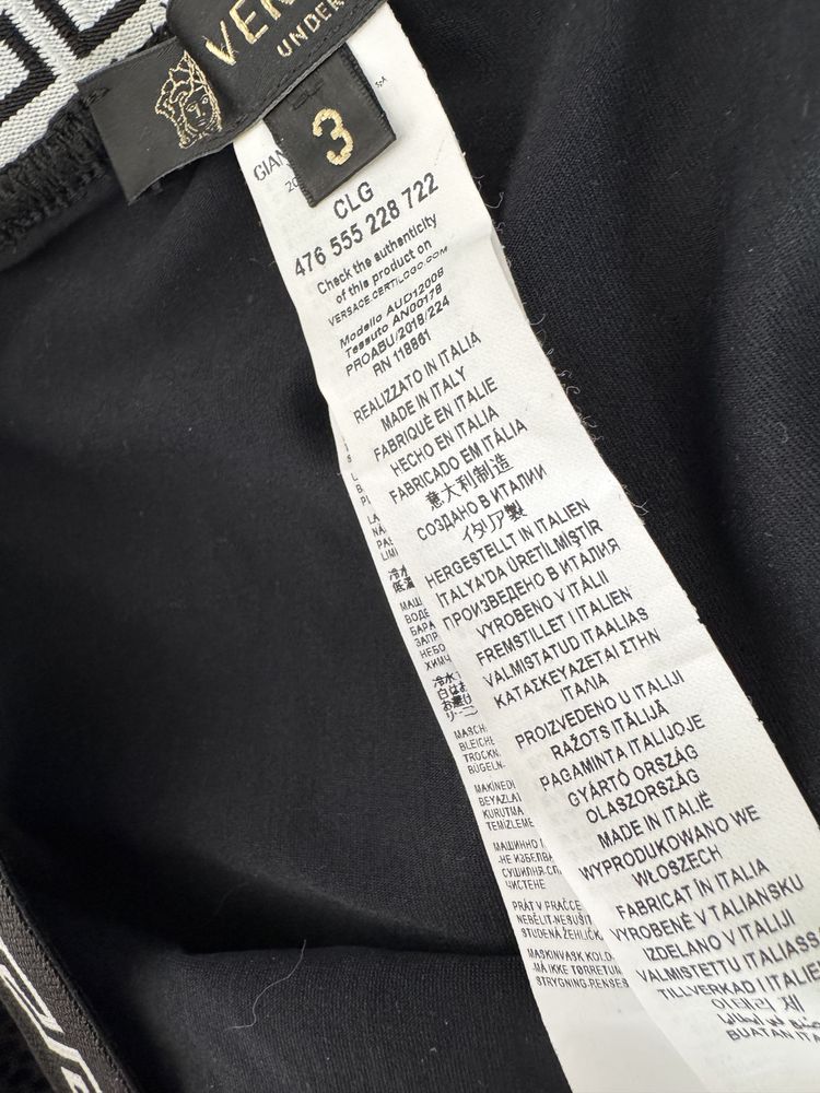 Legginsy Versace M czarne elastyczne oryginalne