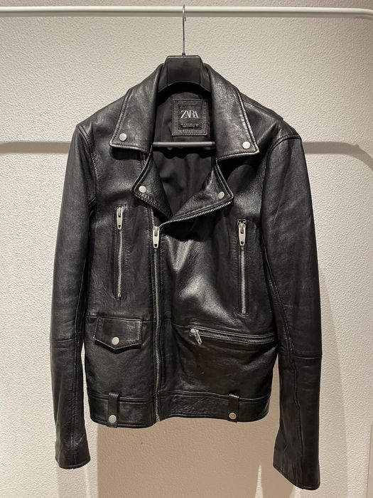 Blusão pele biker Zara