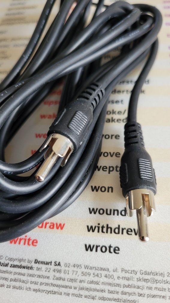 Kabel RCA / RCA 1,5 m nowy
