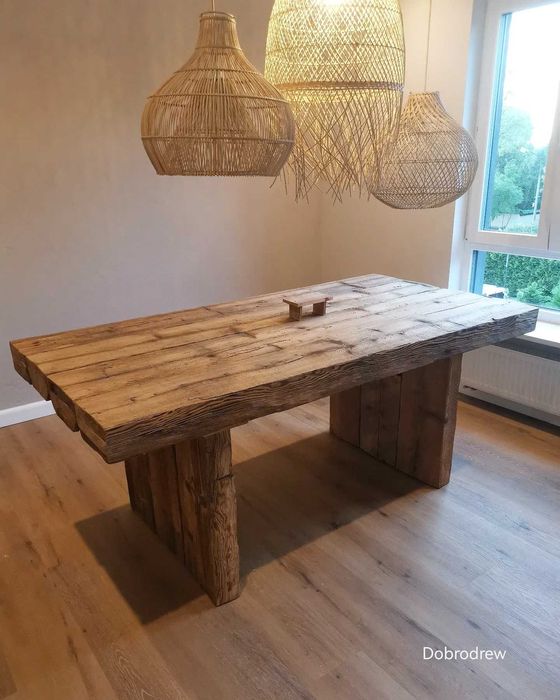 Stół Stolik Ława blaty ze Starego Drewna belki deski na Wymiar