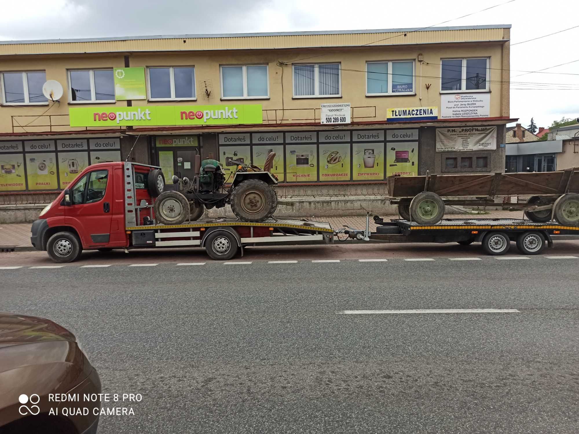 Usługi transportowe Autolawetą