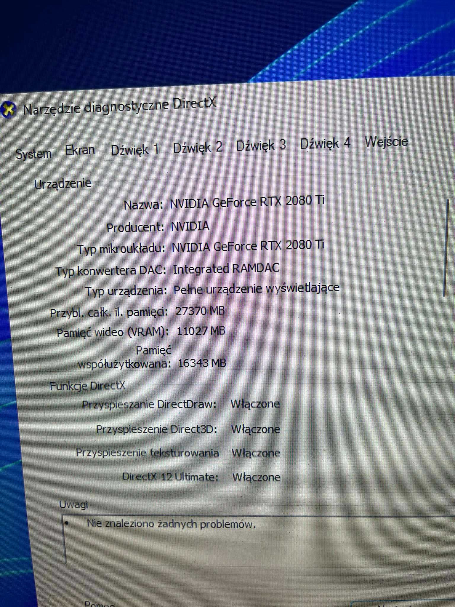 Komputer Gamingowy i9-9900k, RTX 2080 Ti, 32GB RAM