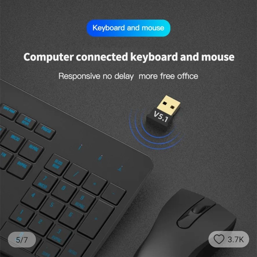 Usb Bluetooth 5.1 адаптер. Опт.Для подключения переыерицных устройств.