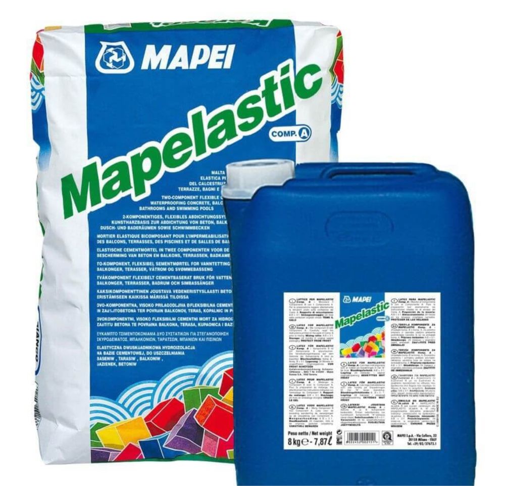 Hydroizolacja Izolacja Przeciwwodna A+B Mapelastic 32 kg Mapei