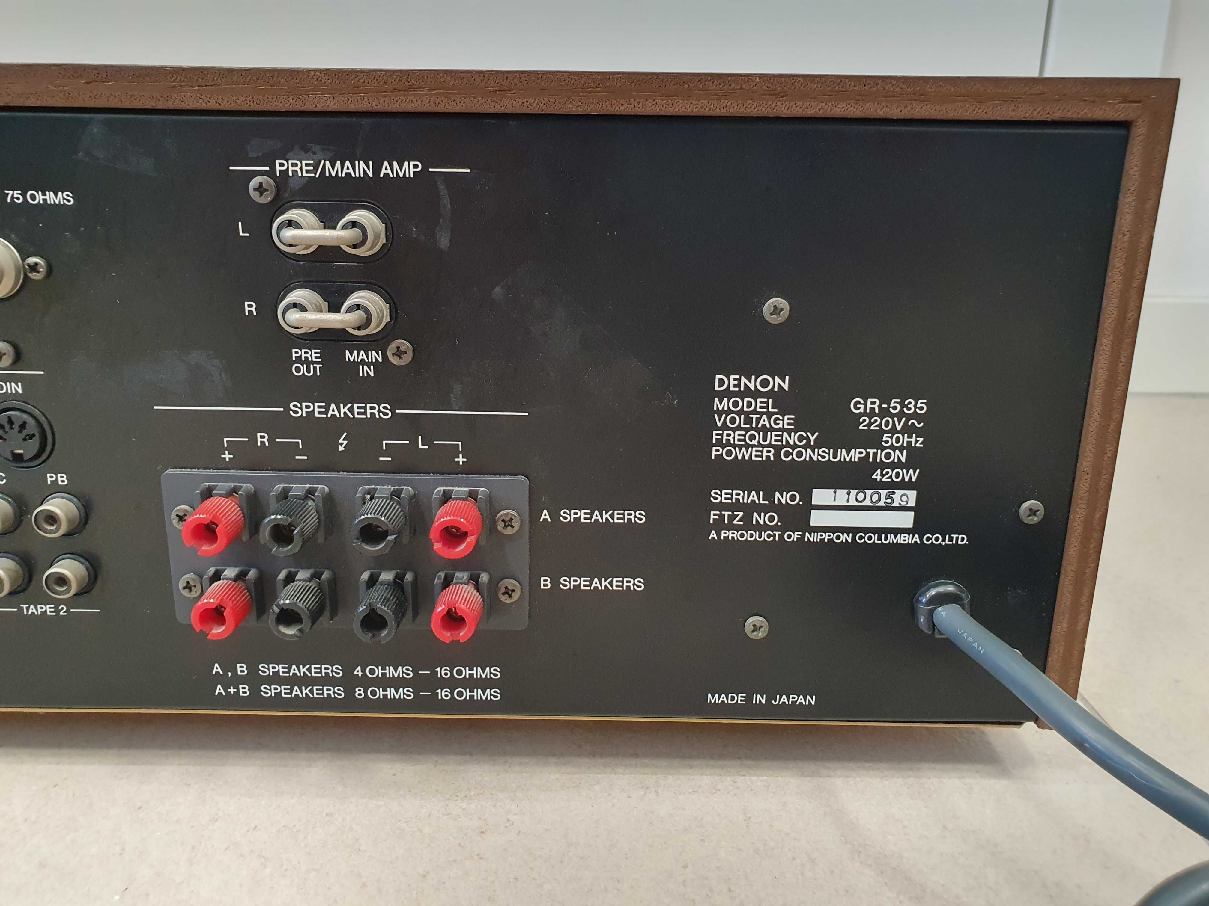 DENON GR 535 Stereo Ampituner Receiver Japonia zadbany