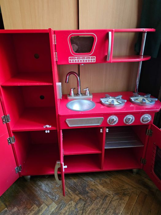 KidKraft Kuchenka d/dzieci MDF, Kasa VT, Czajnik FisherPrice i dodatki