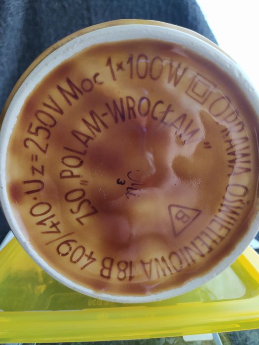 ZSO Polam Wrocław lampa ceramiczna