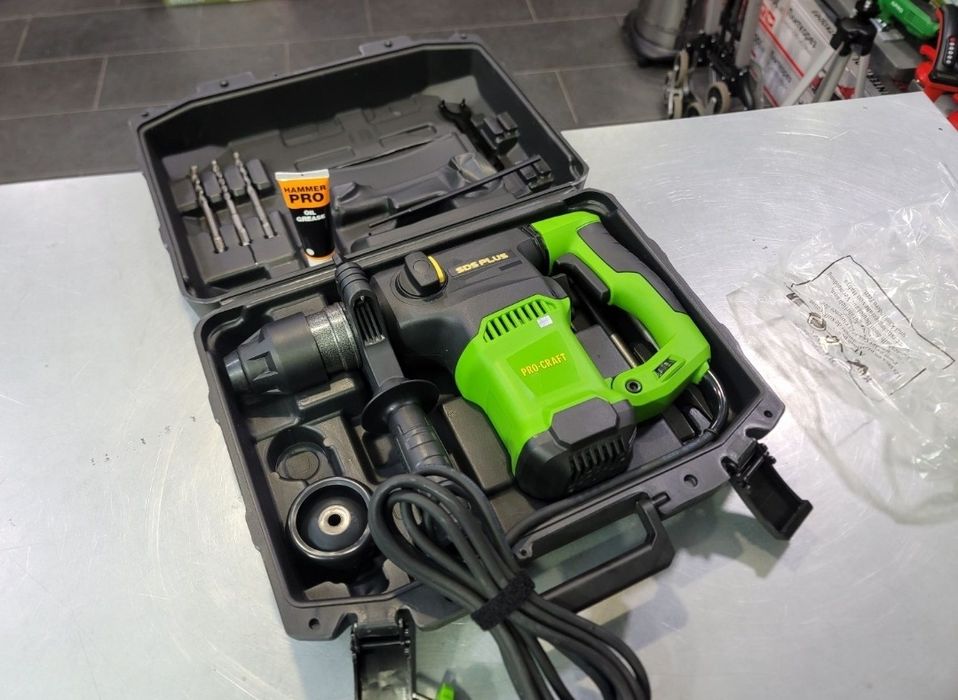 6Дж 1500Вт Перфоратор ProCraft 2250 Гарантия 36мес Набор буров Зубил