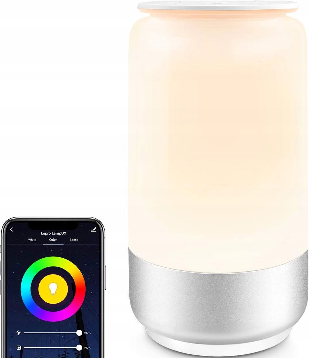 Lampa Stołowa Lepro Touch Dimmable Smart Biały, Wielokolorowy 5 W
