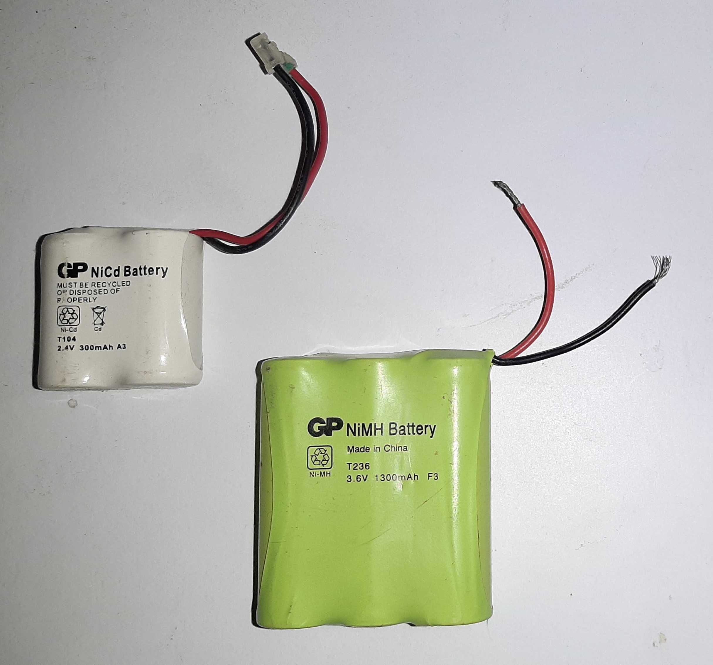 Аккумулятор T236 NiMH 3.6V 1300mAh  и  T104 NiCd 2.4V 300mAh
