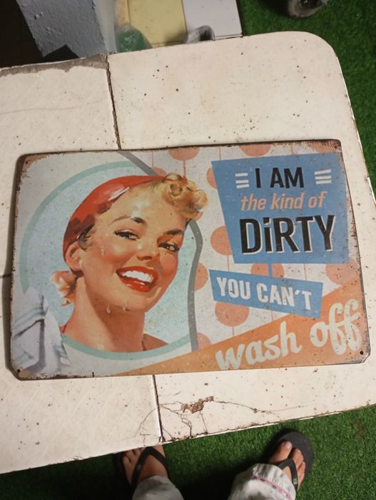 Placa de metal vintage