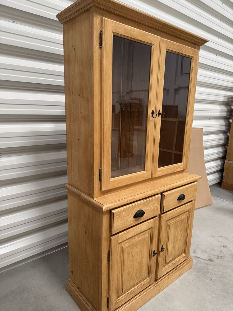Szafka fitryna mebel vintage lite drewno