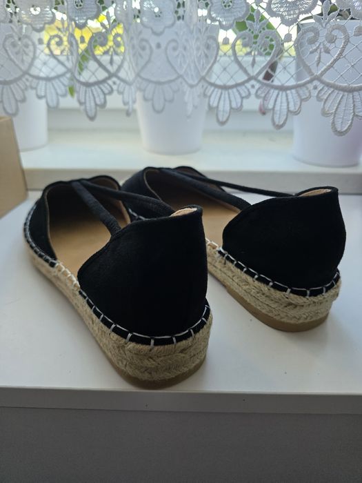 Czarne espadryle 40
