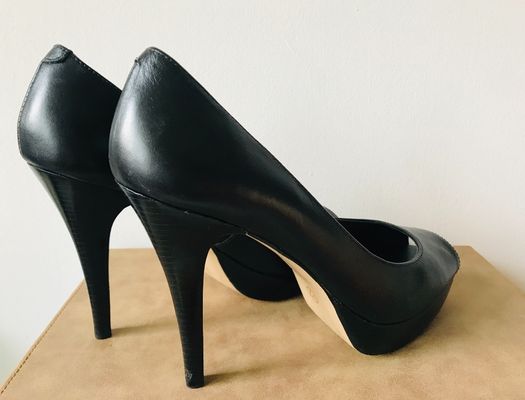 Buty na obcasie pantofle szpilki VIA UNO Brazil roz. 41 USA 10 czarne