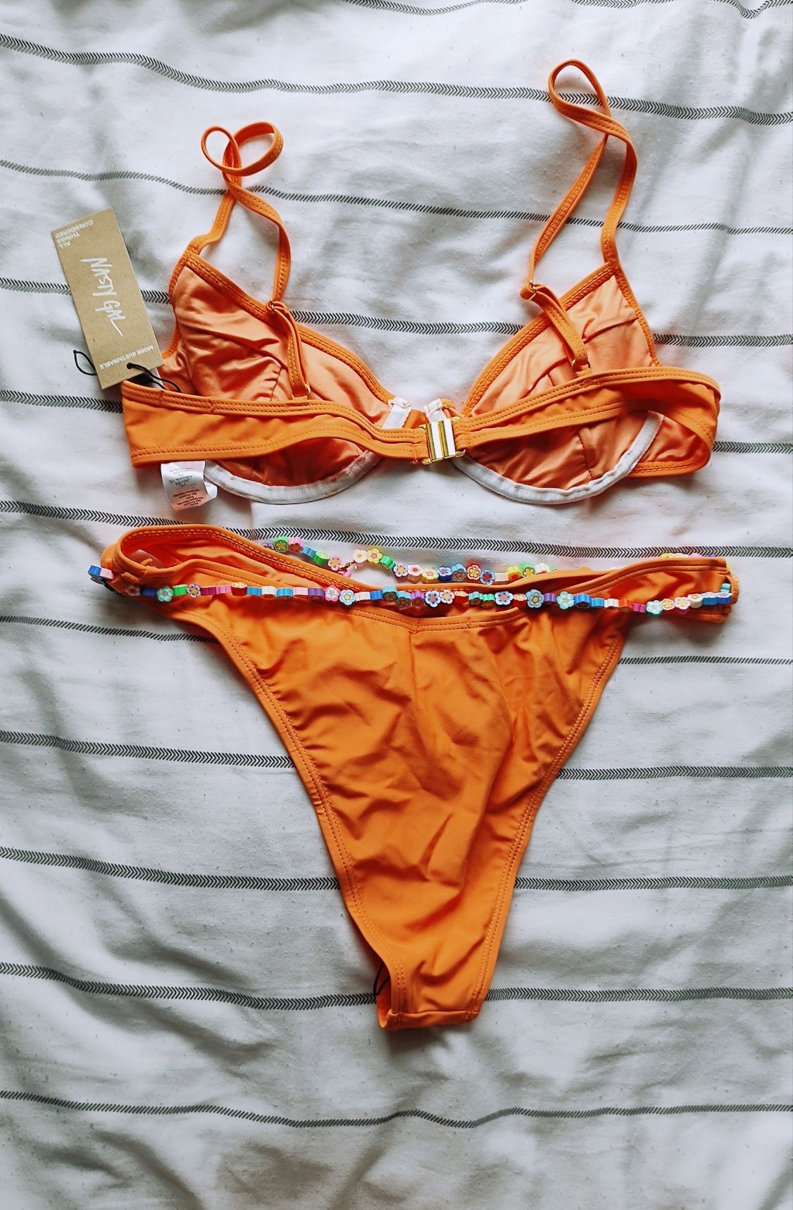 Pomarańczowy /Orange /komplet/ set /strój kąpielowy/ Nasty Gal/