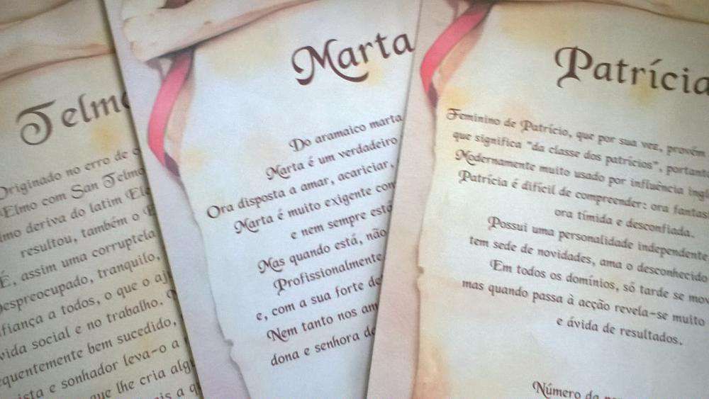 diplomas com o nome