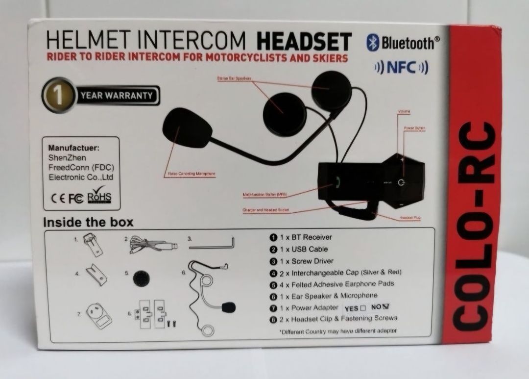 Auriculares/Intercomunicadores Bluetooth/RADIO/Capacete/Motard (NOVOS)