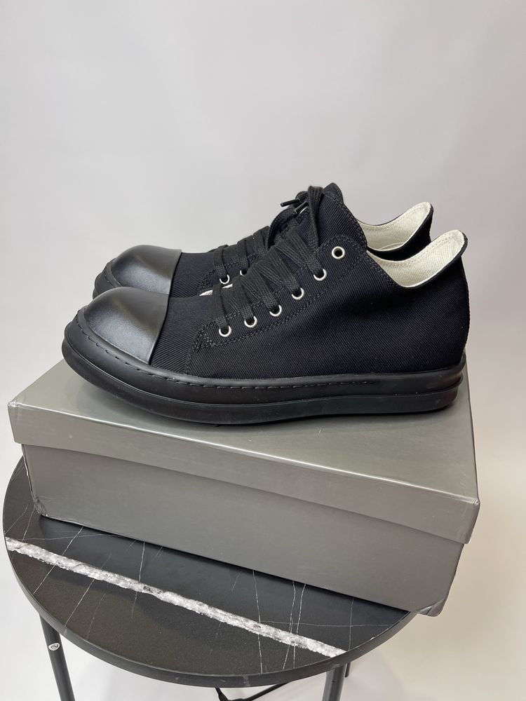 Кеди Rick Owens Ramones Black Low/size 42,43/Преміум якість 1:1
