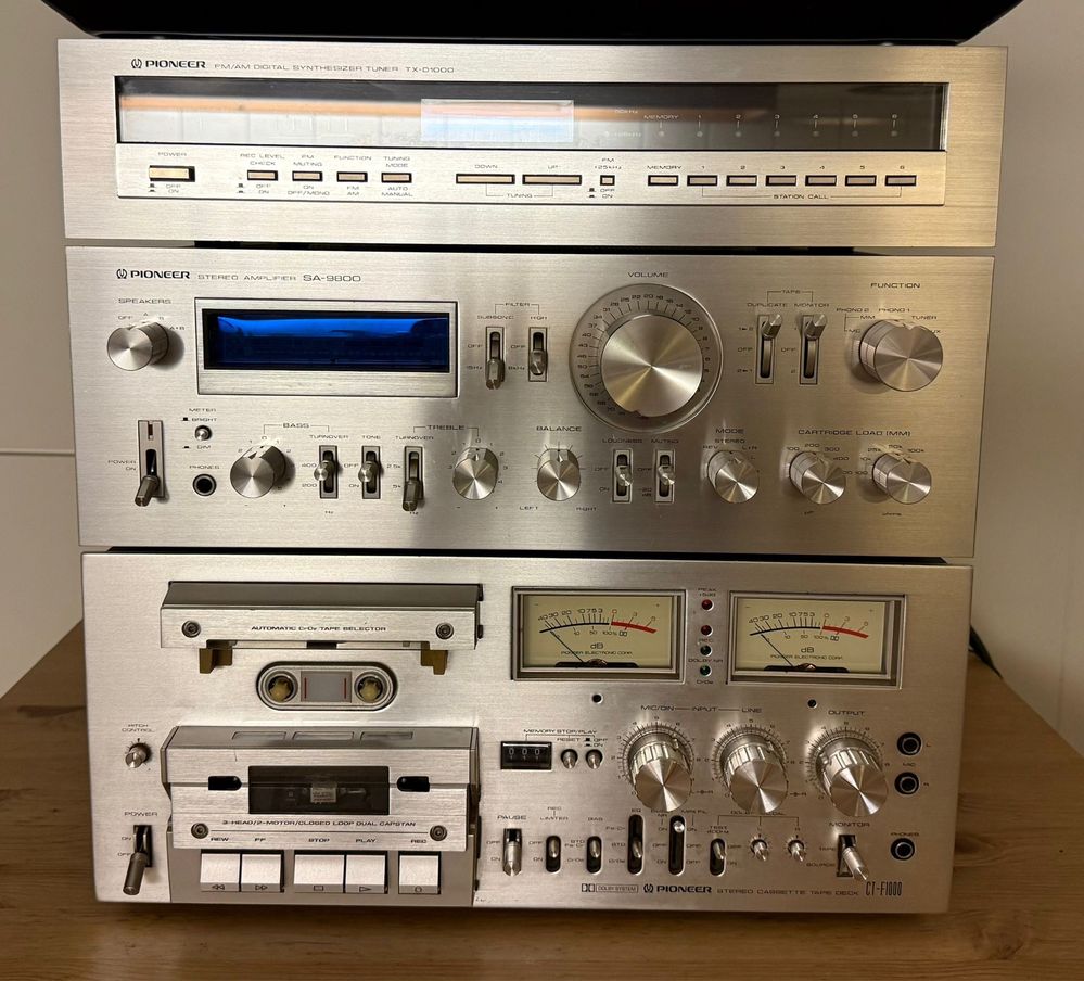 Vintage Pioneer blue line  ! wzmacniacz Sa-9800 CT-F1000 TX-D100