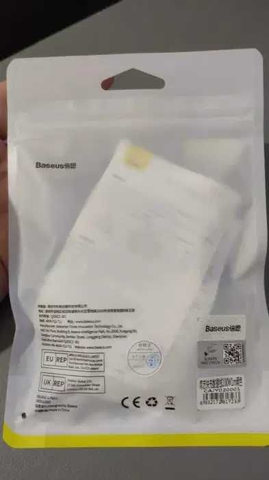 Кабель Baseus 100W 1 метр USB Type-C чорний