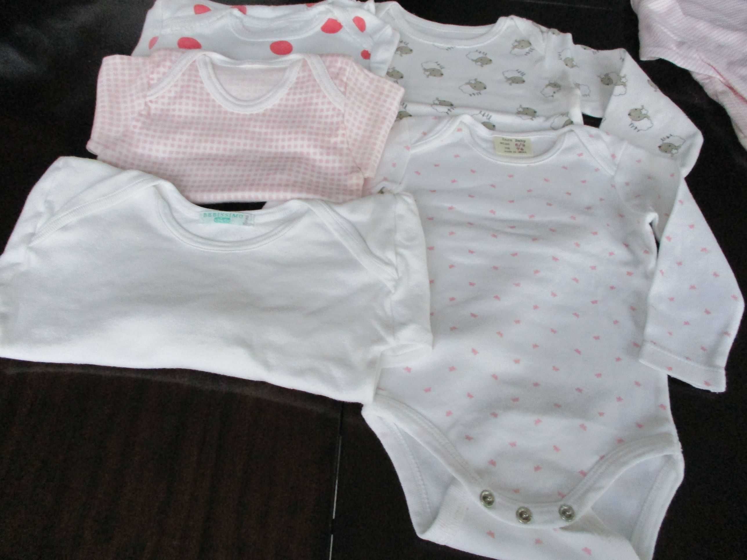 Lote roupa de bebé 5 Bodys + 5 Babygrows 6-9 mes Zara, Prenatal Chicco