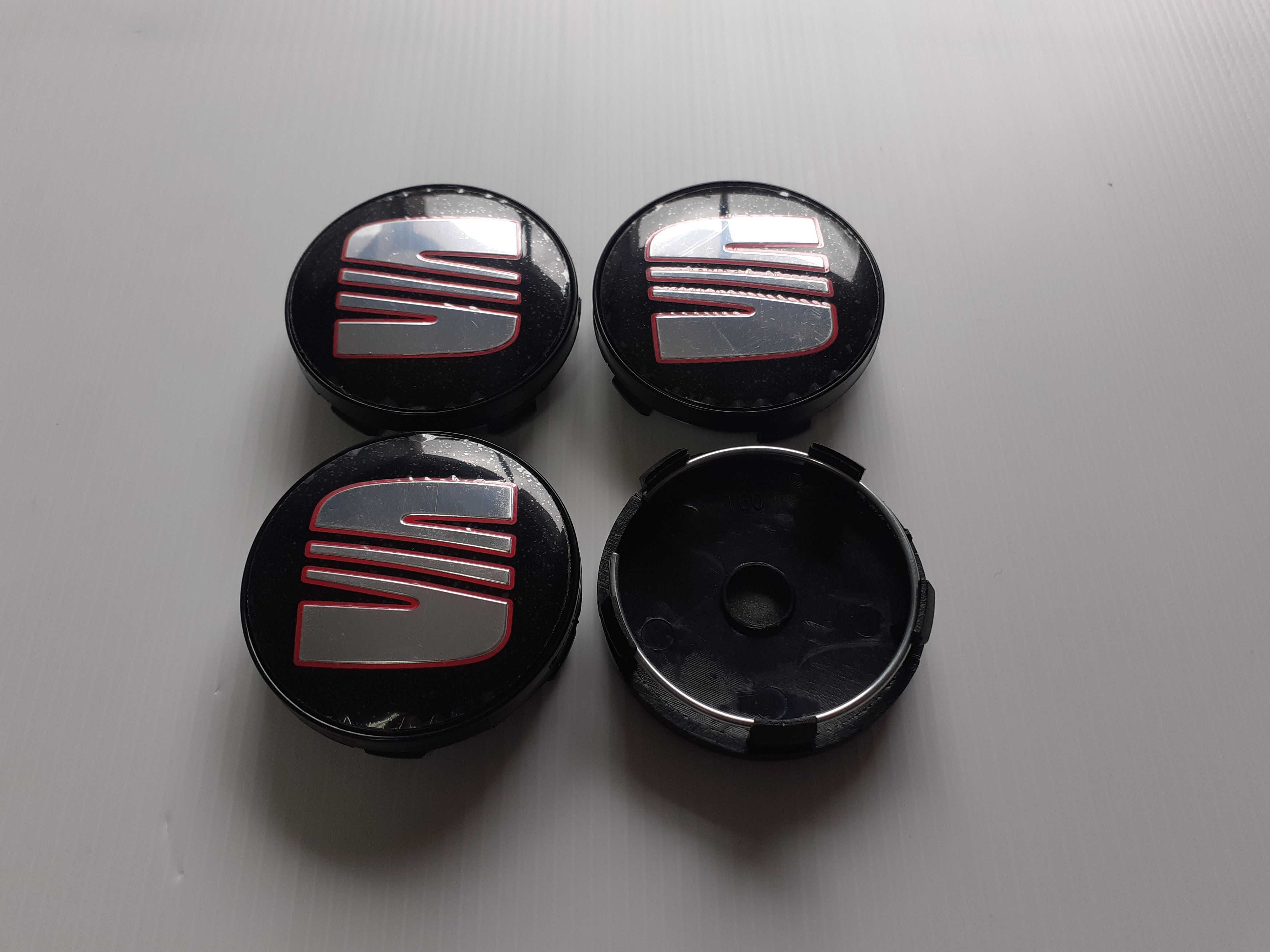 Centros/tampas de jante completos SEAT com 56, 60, 63, 65 e 68 mm