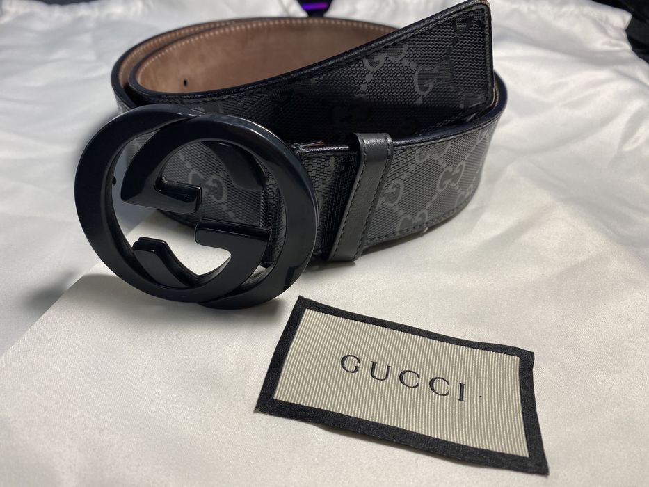 Gucci belt Black Monogram oryginał stan bdb size 90