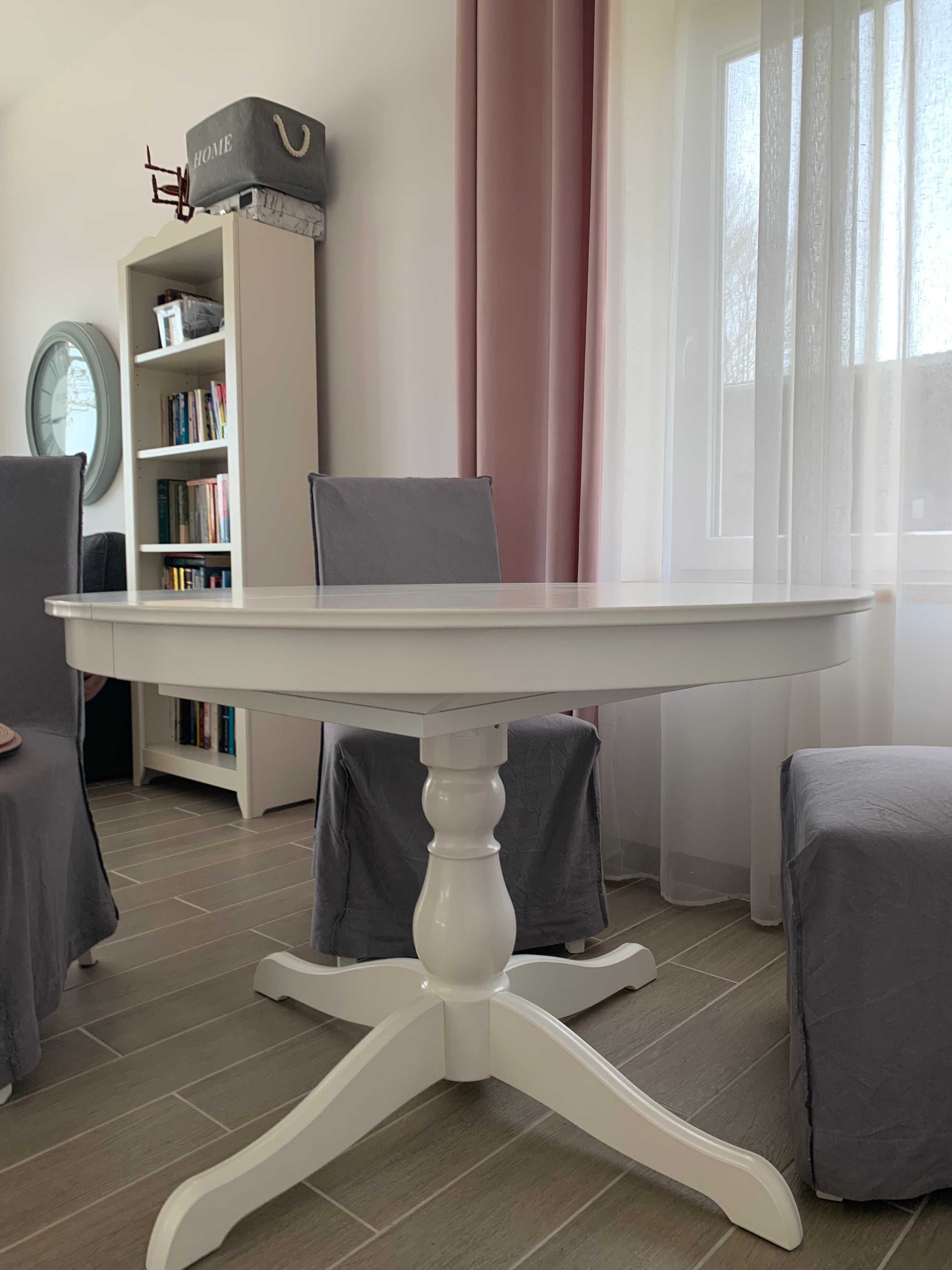 Stół rozkładany biały ingatorp ikea 110/155