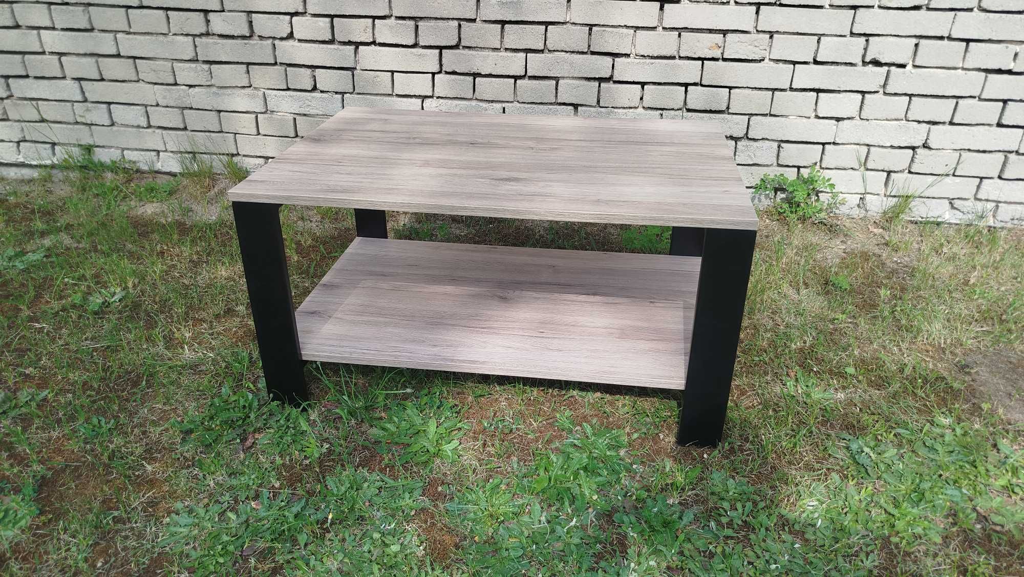 Stolik kawowy Loft płyta dąb craft szary