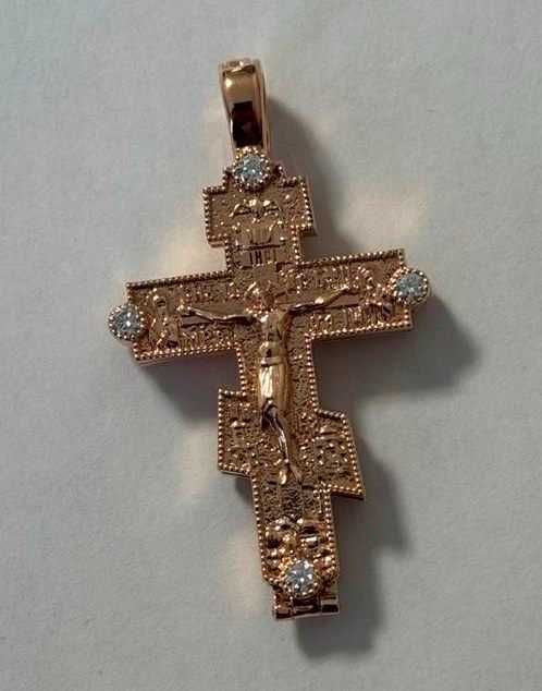 Золотой Крест с бриллиантами