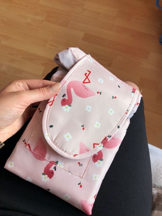 nowa kosmetyczka różowa we flamingi