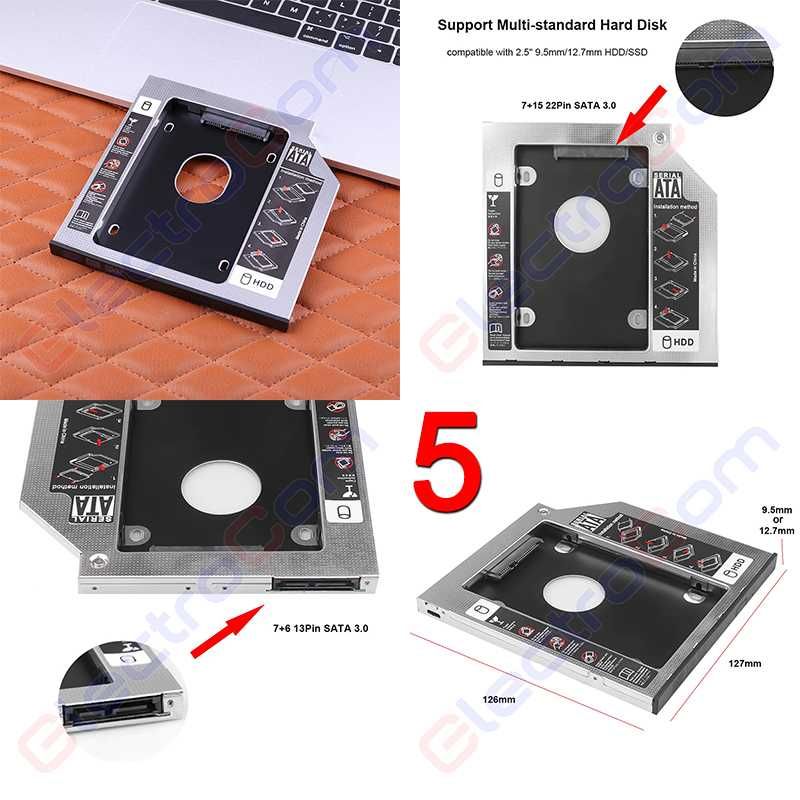 Фрейм-перехідник, кабель, кишеня, Optibay, SSD, HDD, DVD-RW